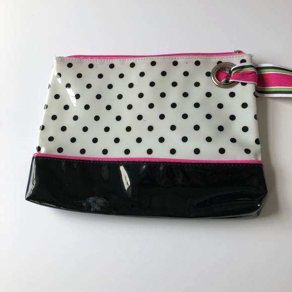 Small Black and White Polka Dot Bag S Initial - Picture 4 of 8